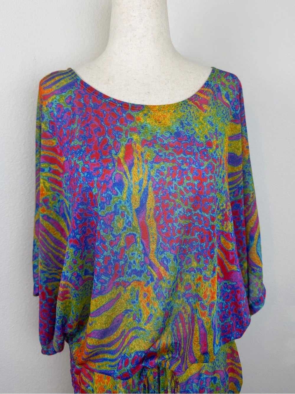 Luli Fama South Beach Dress Multicolor Swim Coverup Size Medium